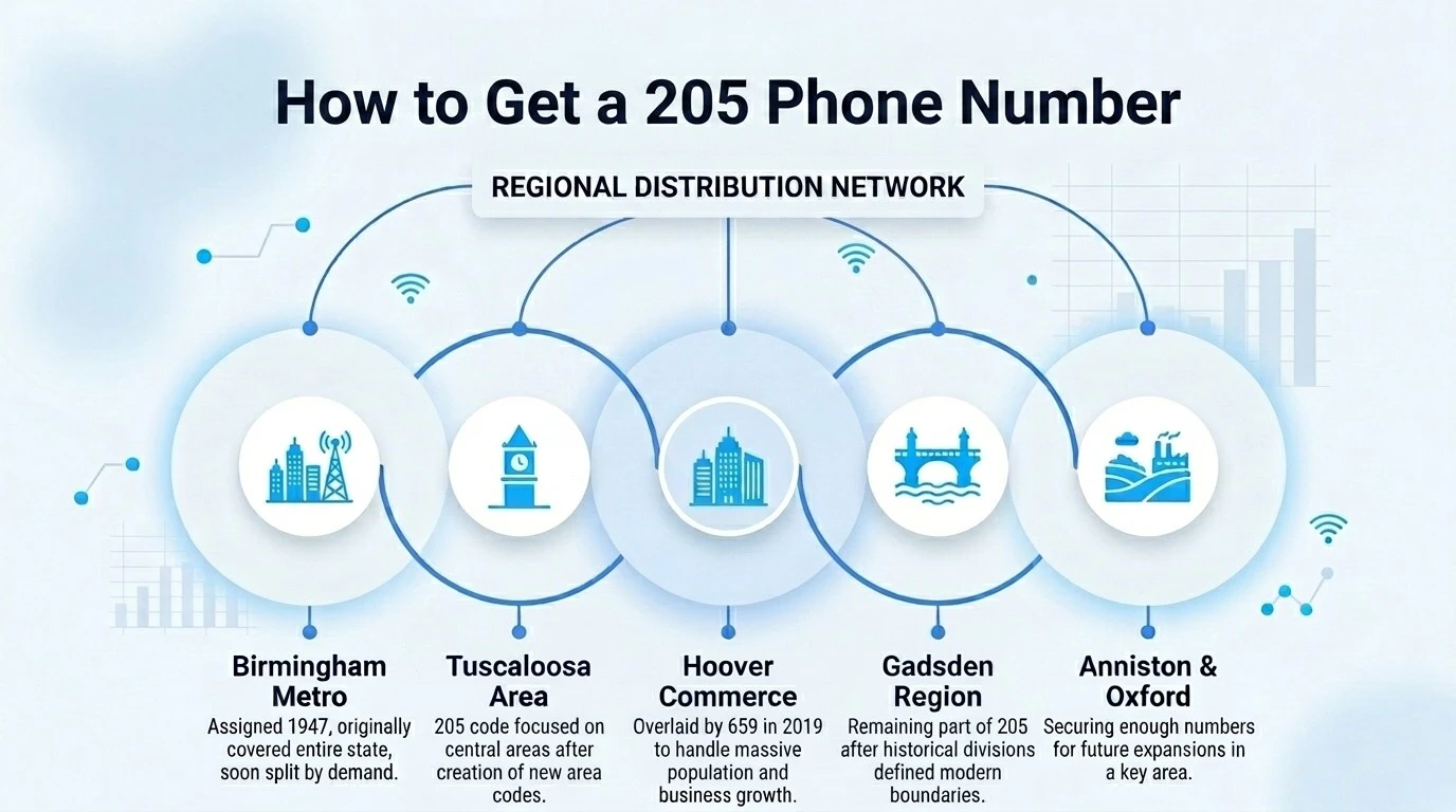How to get a 205 phone number — steps to get a virtual Alabama number