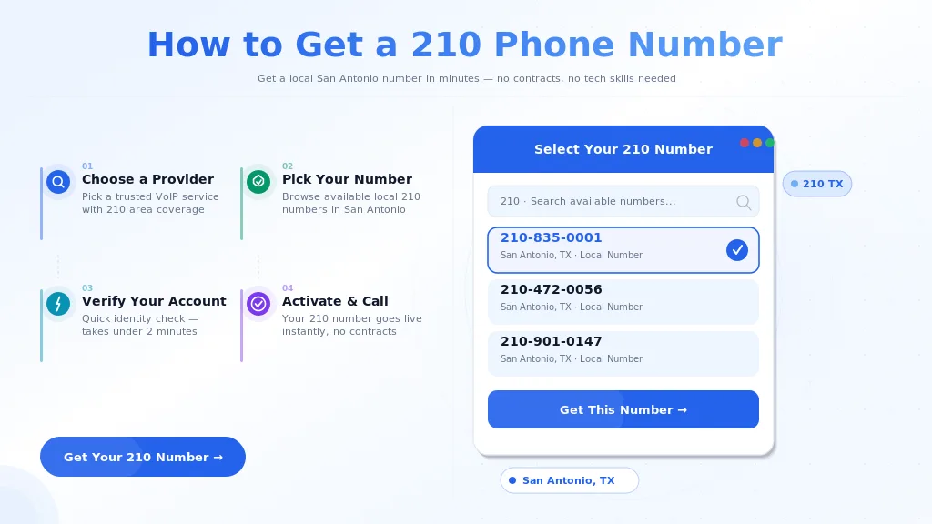 How to get a 210 San Antonio phone number in 4 simple steps