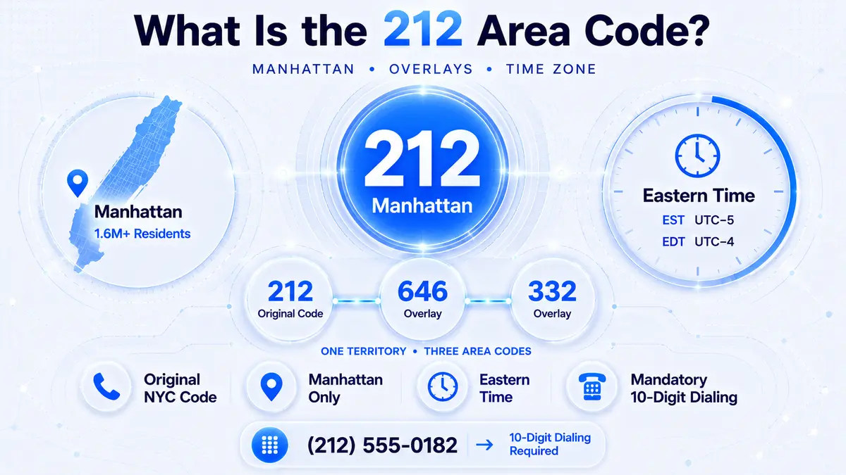 212 area code coverage map showing Manhattan island and Marble Hill, New York City