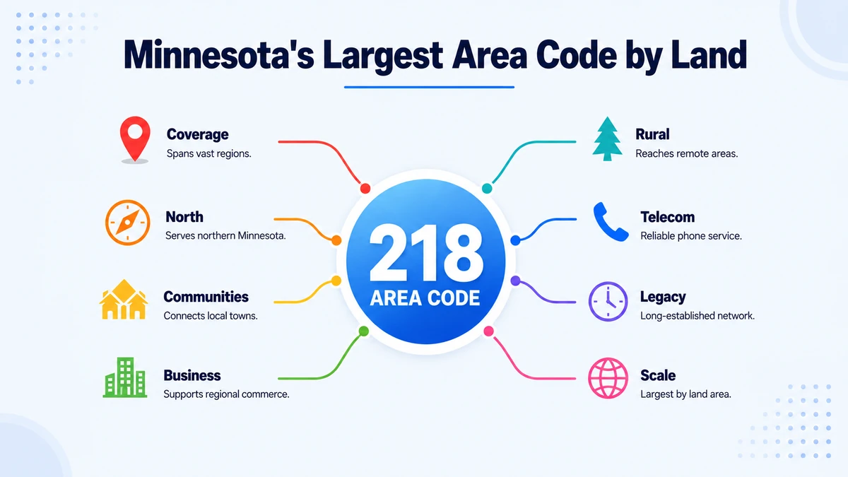 218 area code — Minnesota's largest area code by land, spanning northern Minnesota from Duluth and the Iron Range to Bemidji and Moorhead