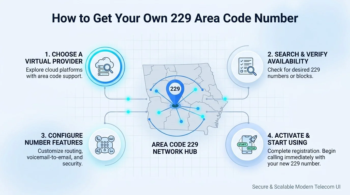 How to get a 229 phone number — steps to get a virtual Southwest Georgia number