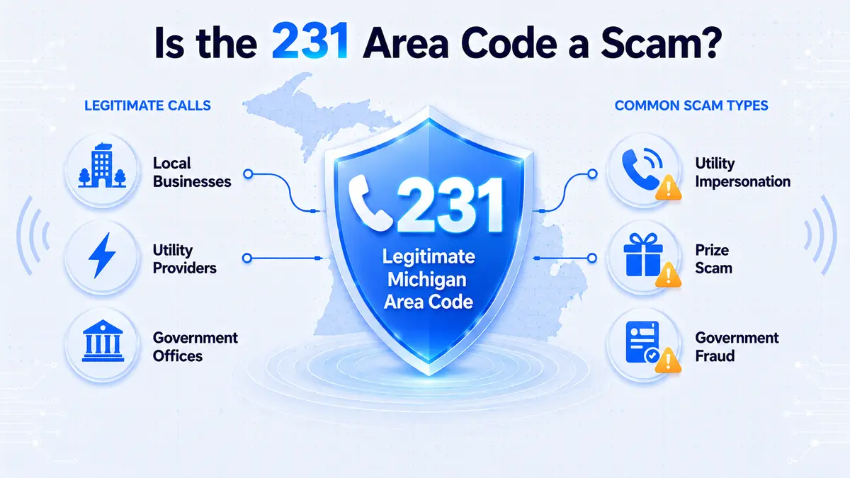 231 area code scam warning — how to identify and report northwest Michigan phone spoofing
