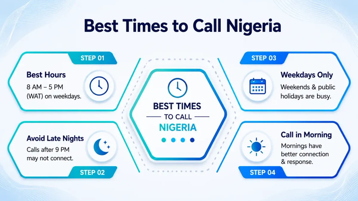 Best times to call Nigeria — West Africa Time zone conversions