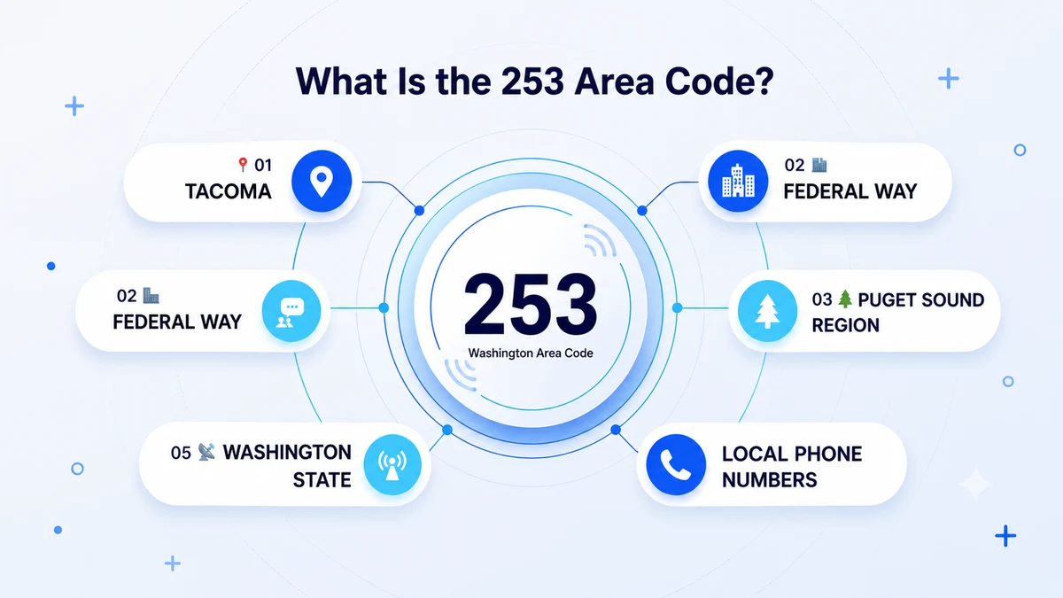 What is the 253 area code — Tacoma, Pierce County and south Puget Sound region overview