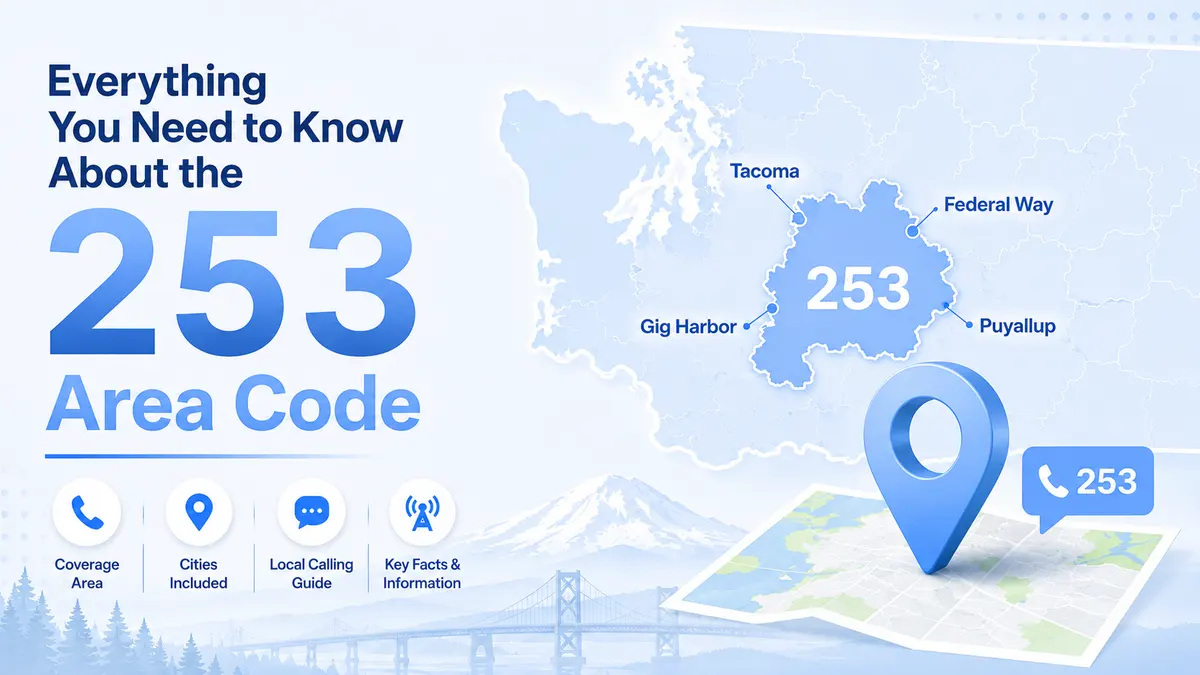 253 area code — Tacoma, Pierce County and southern King County, Washington State