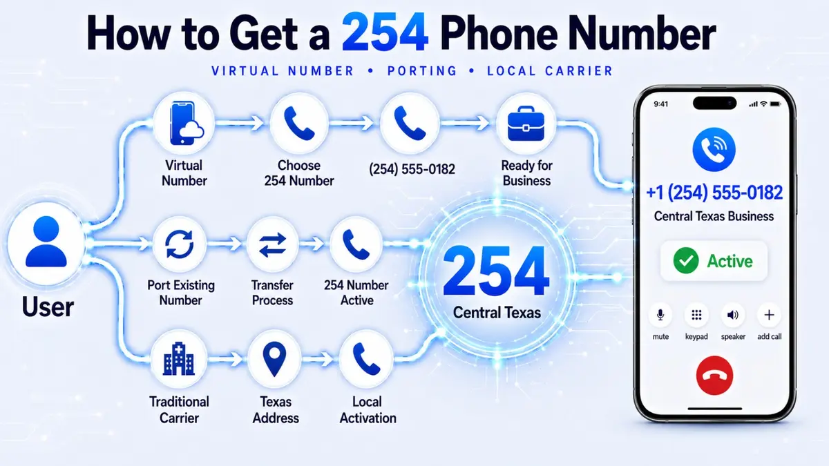 How to get a 254 phone number — virtual number options for central Texas and Waco-Killeen businesses worldwide