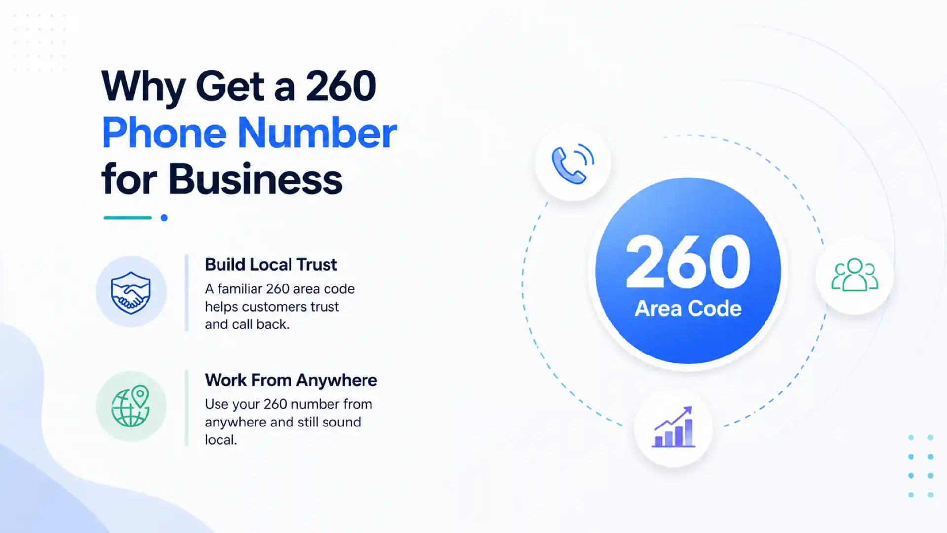 Why get a 260 phone number for business — build local trust and work from anywhere