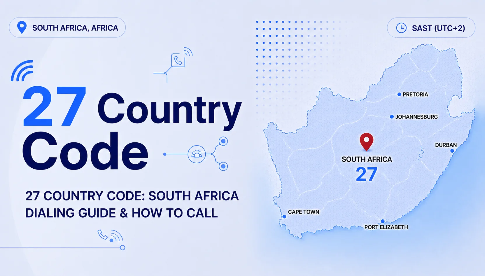27 country code — South Africa international dialing guide