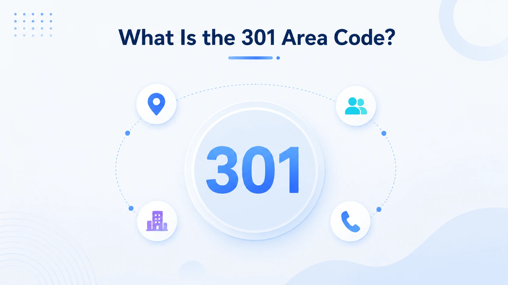 301 area code coverage map showing western and southern Maryland including Montgomery County and Prince George's County