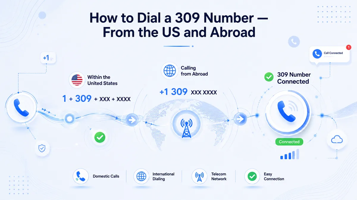How to get a virtual 309 Illinois phone number in under 60 seconds — no Illinois address, US SIM card, or physical phone line required