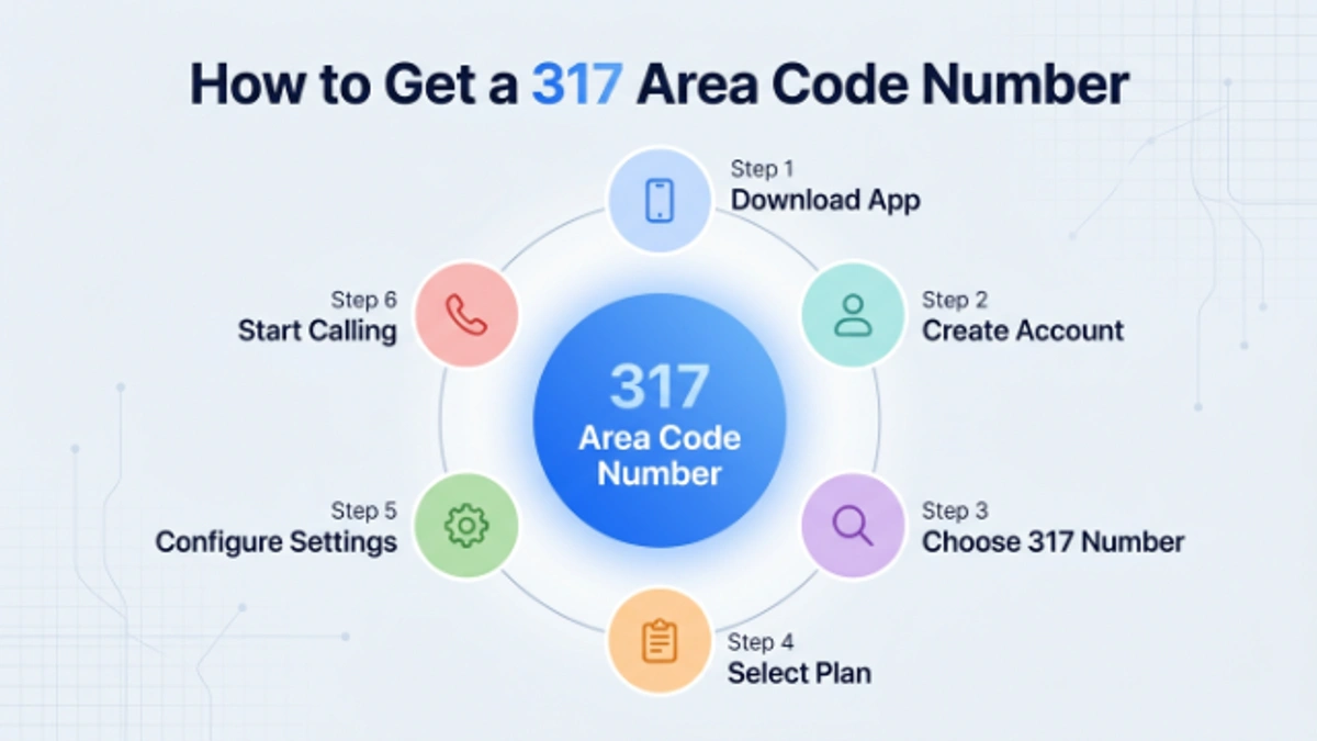 How to get a 317 area code virtual phone number
