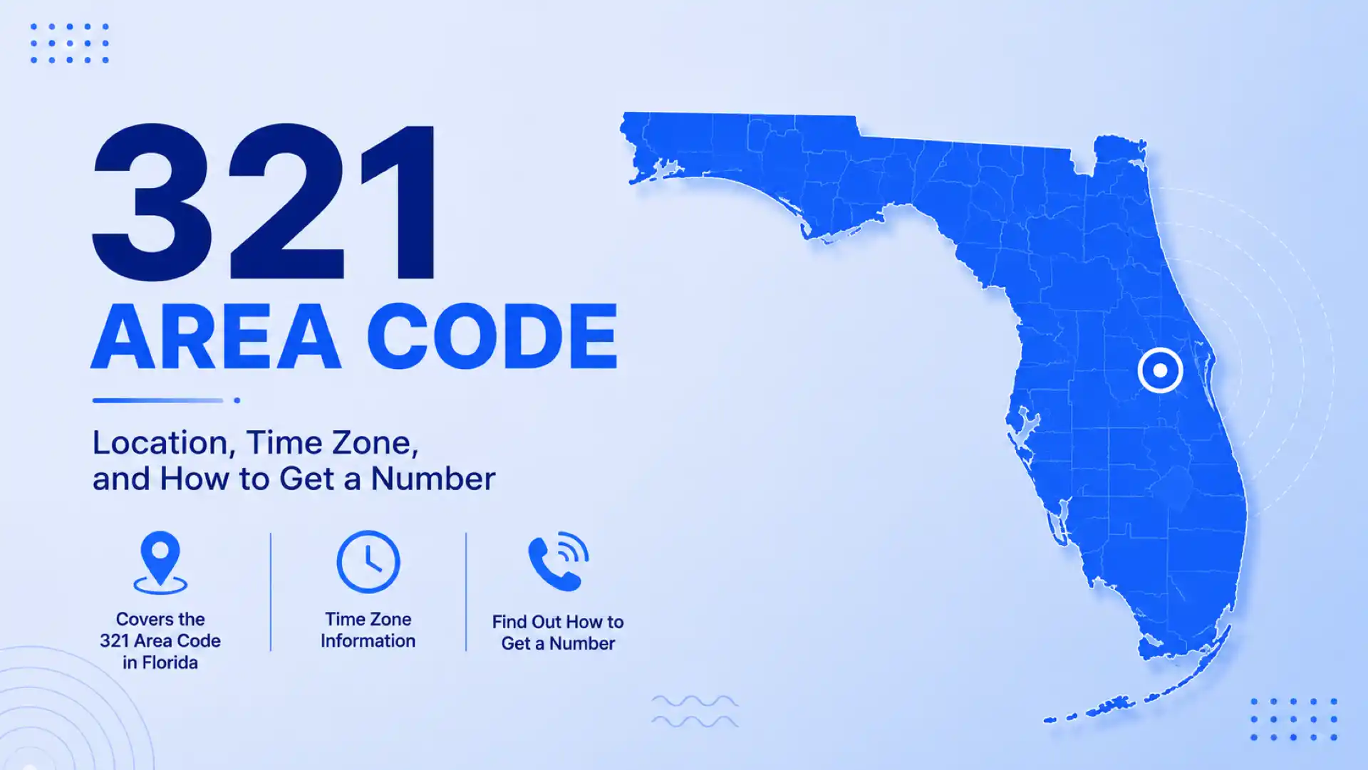 321 Area Code: Location, Time Zone, and How to Get a Number — Florida coverage map showing the Orlando region and Space Coast
