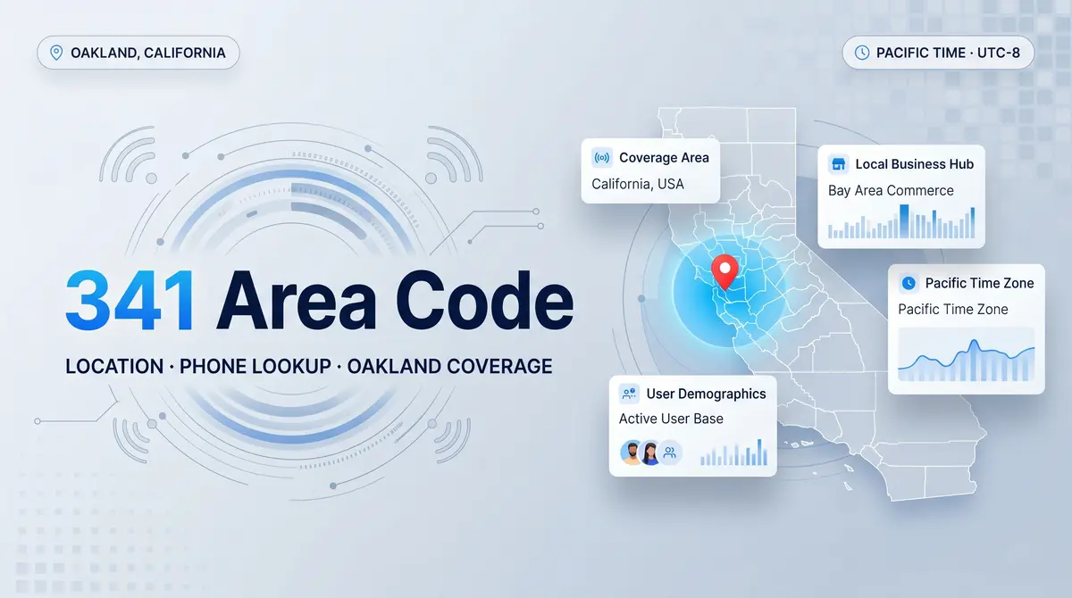 341 area code — Oakland and Alameda County, California guide