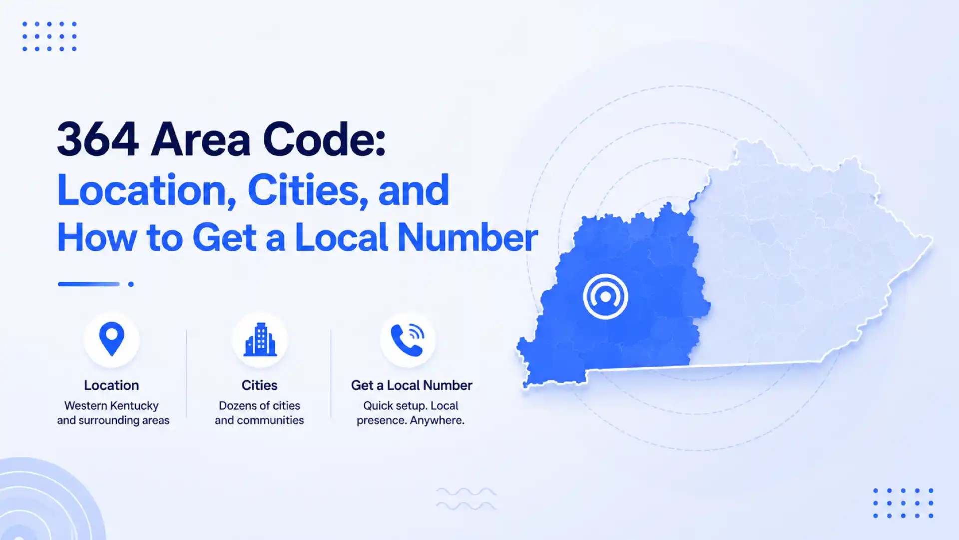 364 area code — location, cities and coverage across western Kentucky