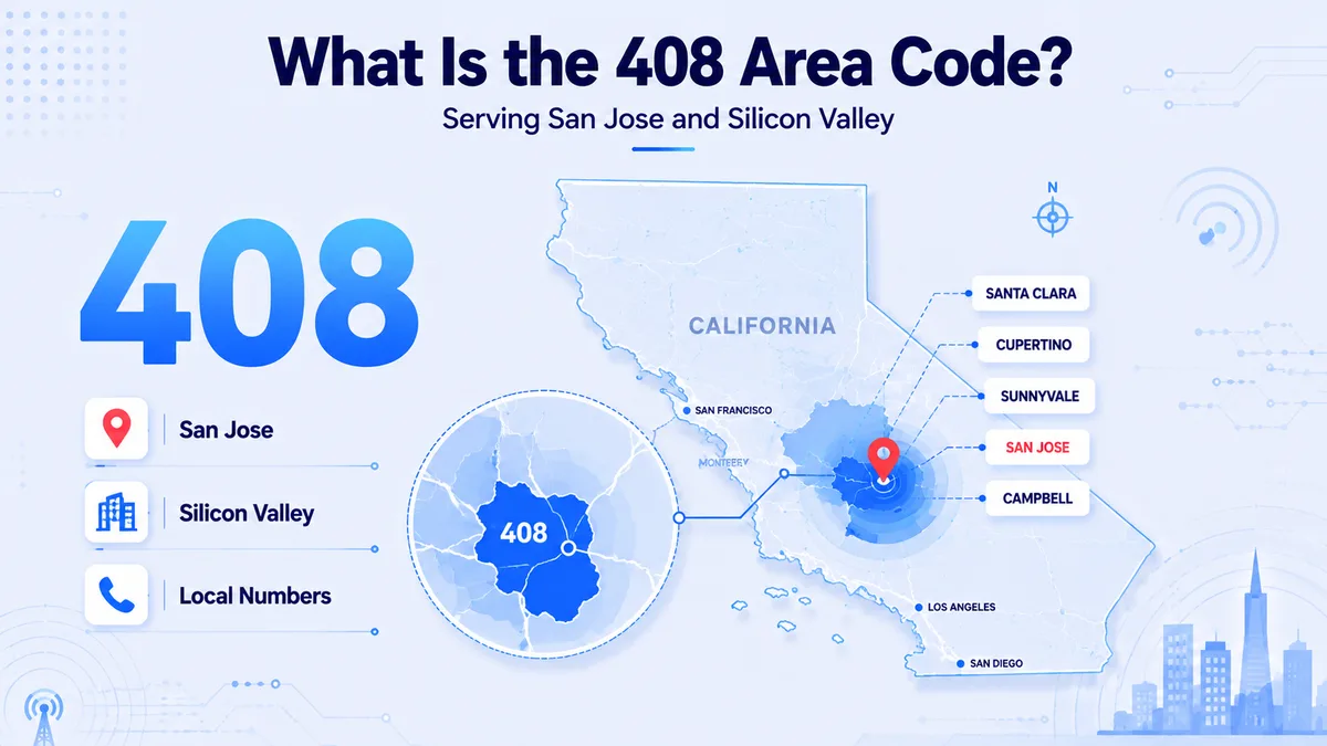What is the 408 area code — Silicon Valley California overview
