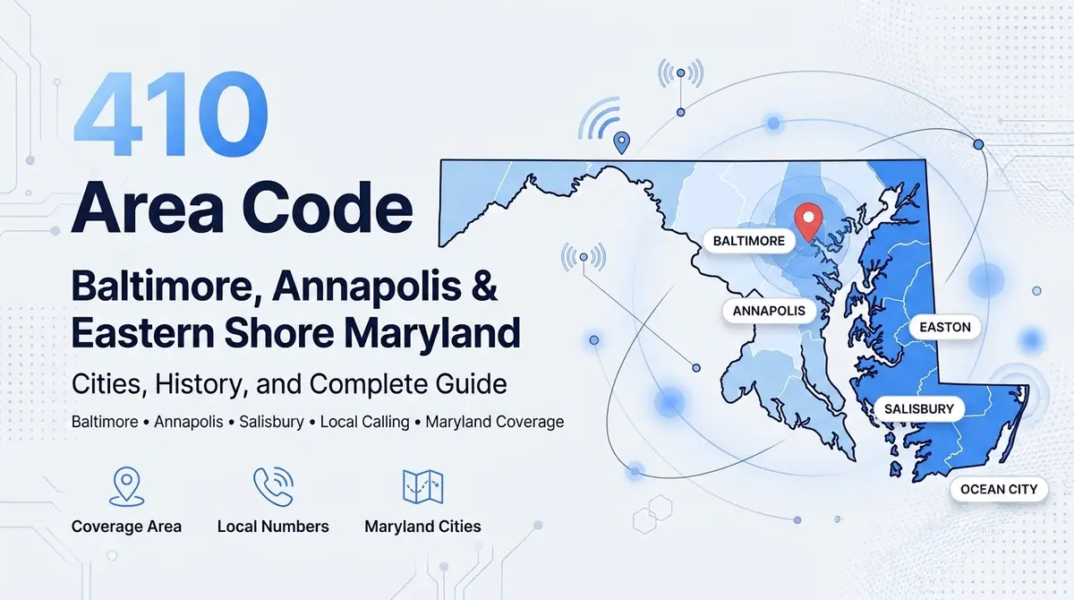 410 area code — Baltimore, Annapolis, Columbia, and Maryland's Eastern Shore telephone prefix