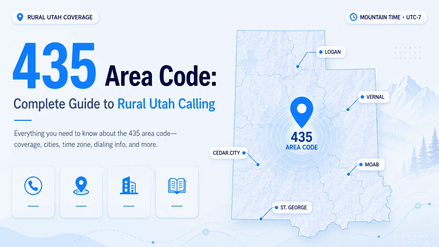 435 area code — location, coverage and cities across rural Utah