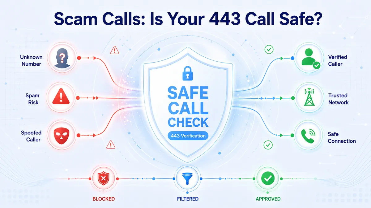 443 area code scam awareness — how to identify spoofed Maryland calls, verify unknown 443 numbers, and protect yourself from IRS impersonation and utility disconnection scams