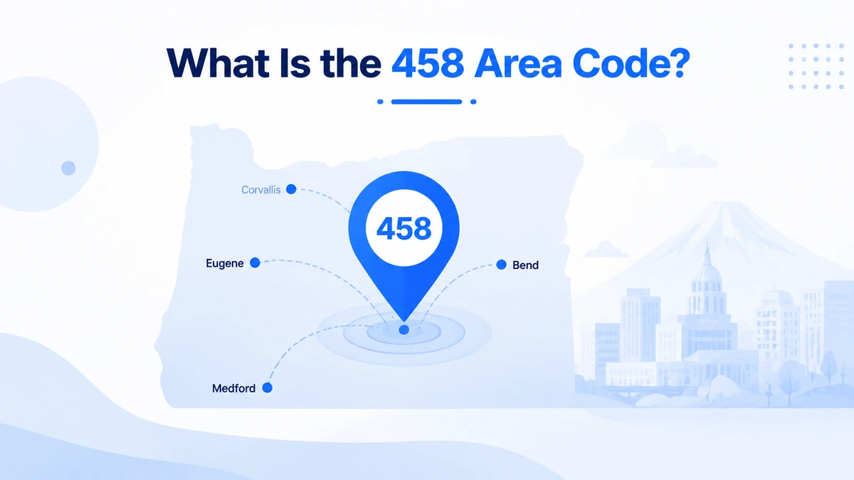 458 area code explained — introduced in 2010 as a full overlay to the 541 area code, serving most of Oregon outside the Portland metro including Eugene, Bend, Medford, and Corvallis