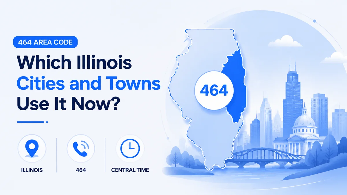 464 area code — Chicago south and southwest suburbs including Oak Park, Cicero, Berwyn, Harvey, and Cook County