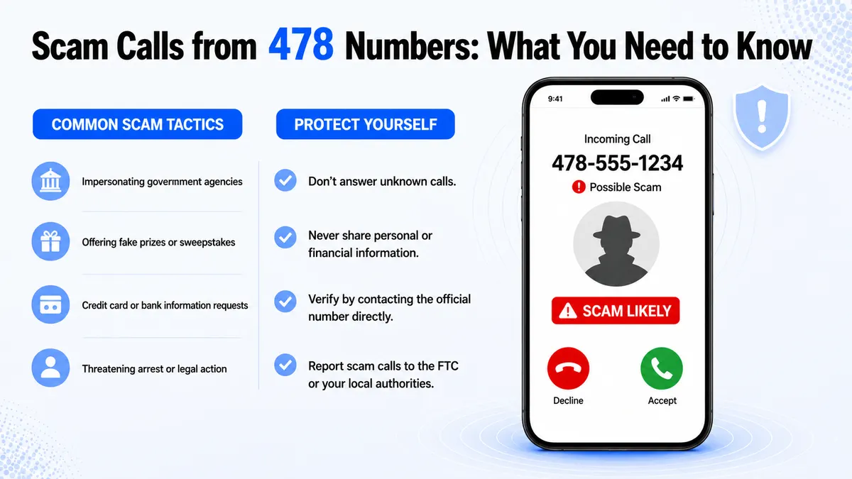478 area code scam warning — neighbor spoofing and how to identify suspicious calls from central Georgia numbers