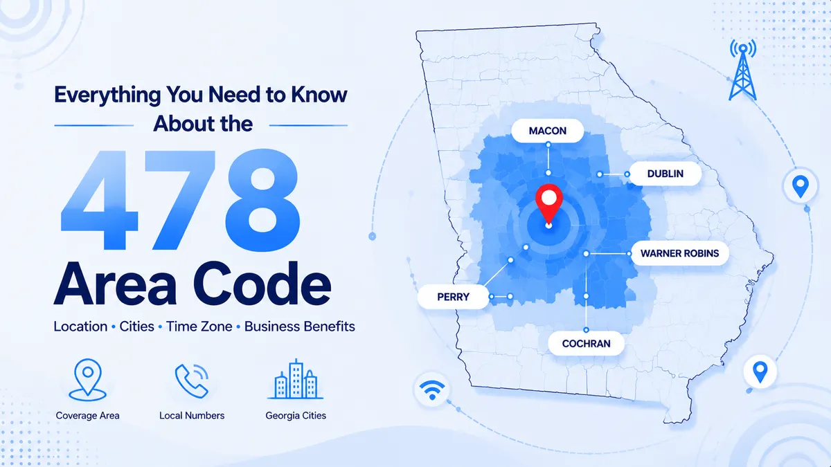 478 area code — Macon and central Georgia coverage map