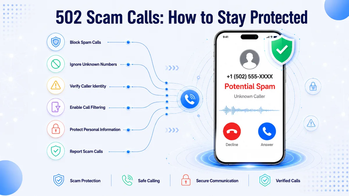 502 scam calls — how to stay protected from spoofed Louisville caller ID, including blocking spam calls, verifying caller identity, and reporting scam calls