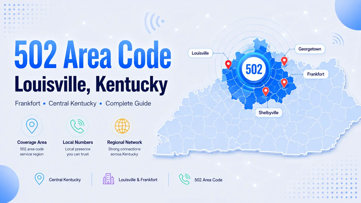 502 area code — north-central Kentucky coverage map showing Louisville, Frankfort, Shelbyville, Bardstown, La Grange, and Shepherdsville