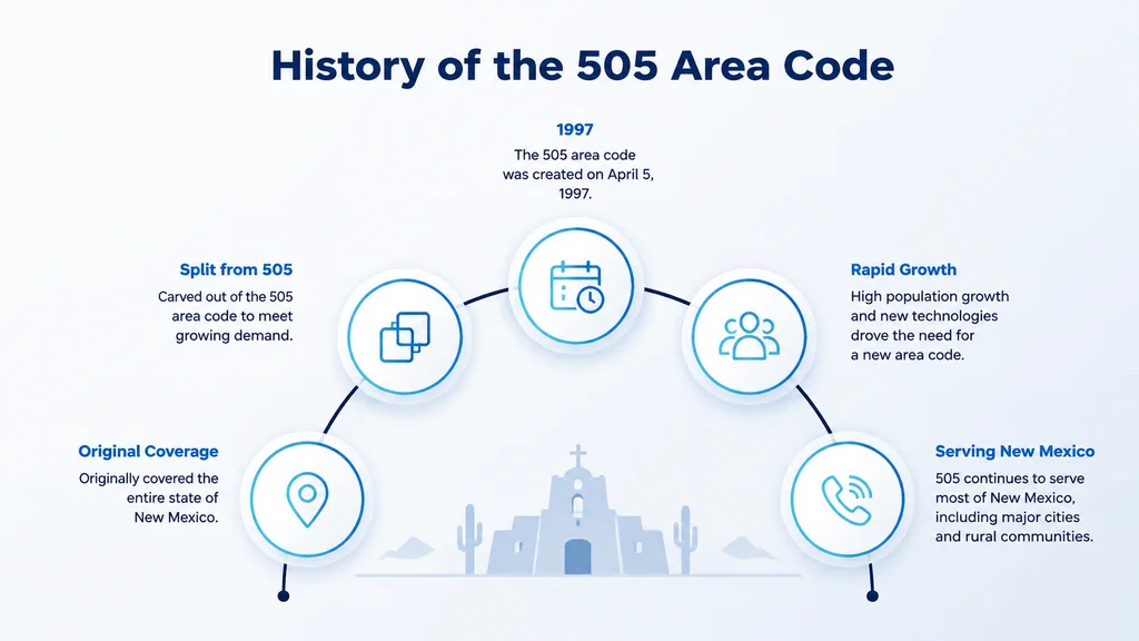 History of the 505 Area Code — New Mexico calling prefix timeline