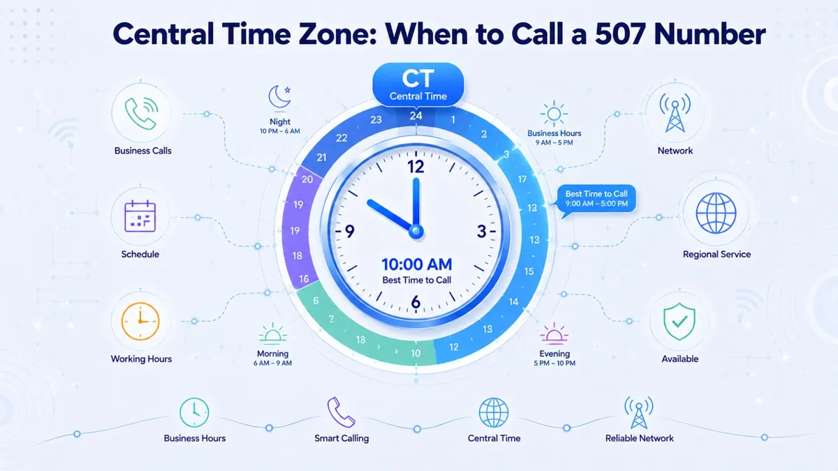 507 area code time zone — Central Time in southern Minnesota with time offset from major US cities