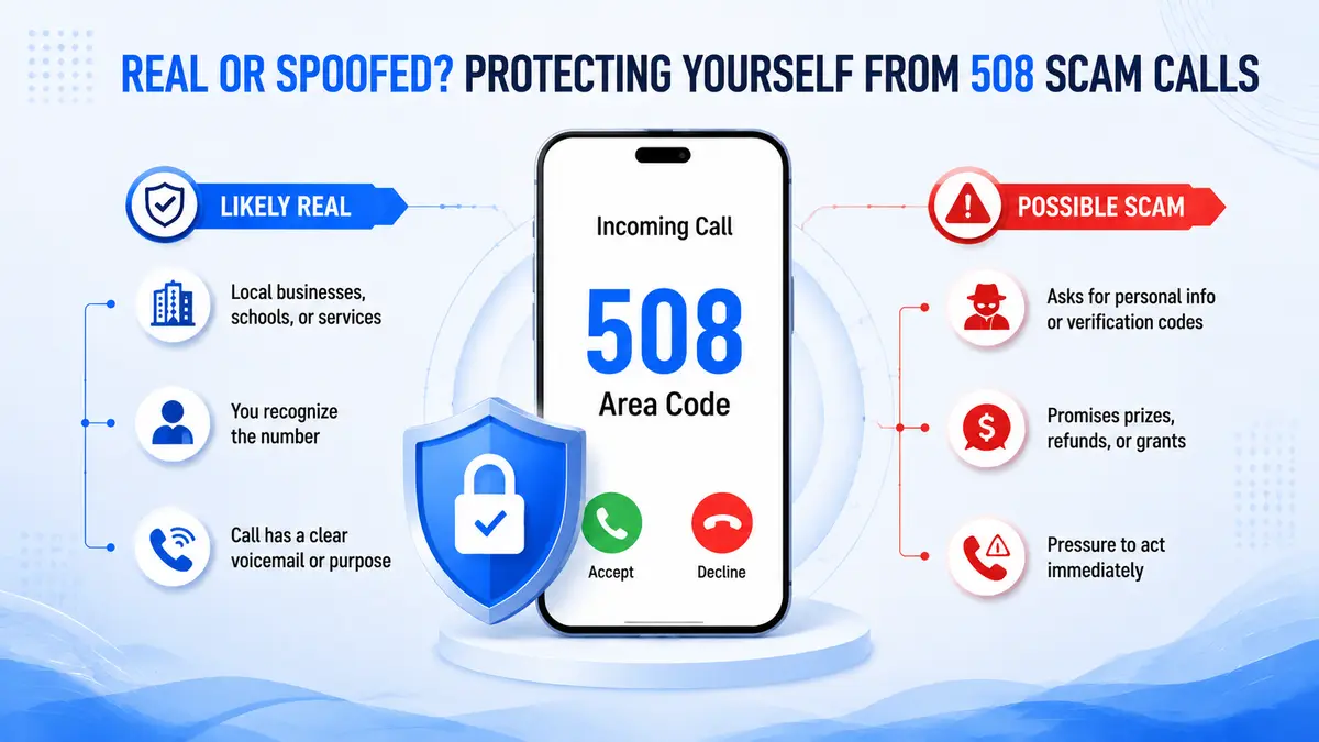 508 area code scam calls — how to spot neighbor spoofing and protect yourself from fake Massachusetts numbers