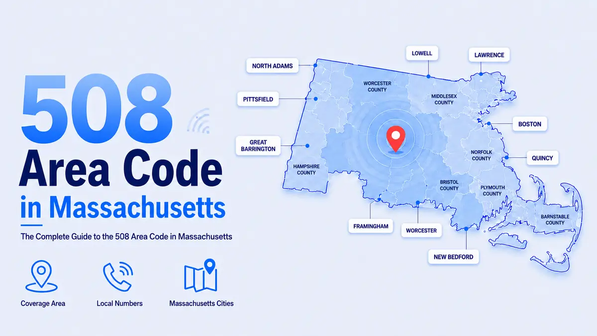 508 area code — southeastern Massachusetts coverage map including Cape Cod and the Islands