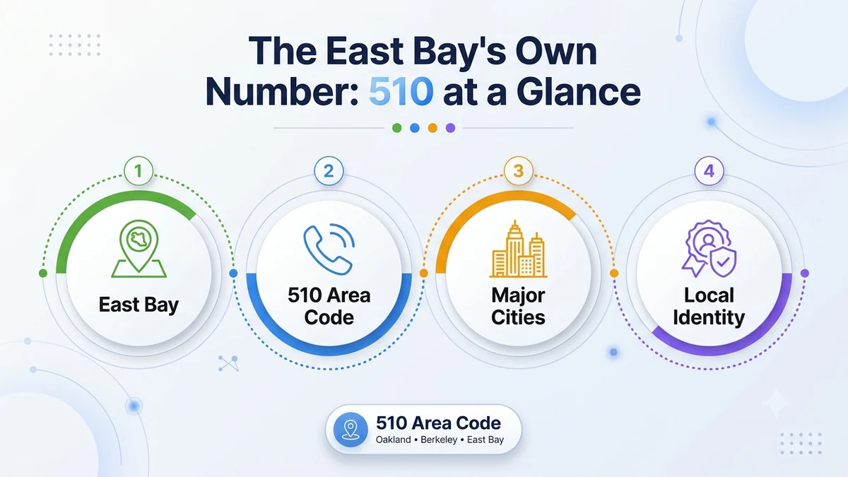 510 area code at a glance — the inner East Bay's own phone prefix across Oakland and Berkeley