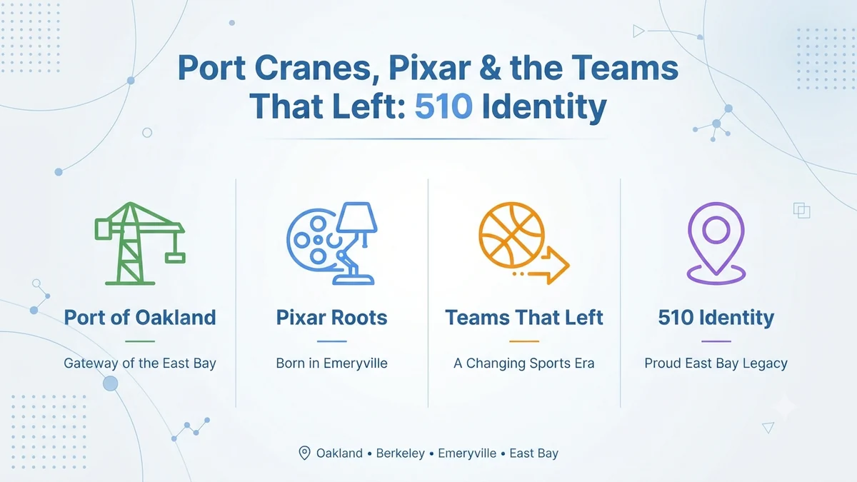 Port cranes, Pixar, and the teams that left — the 510's East Bay identity and economy