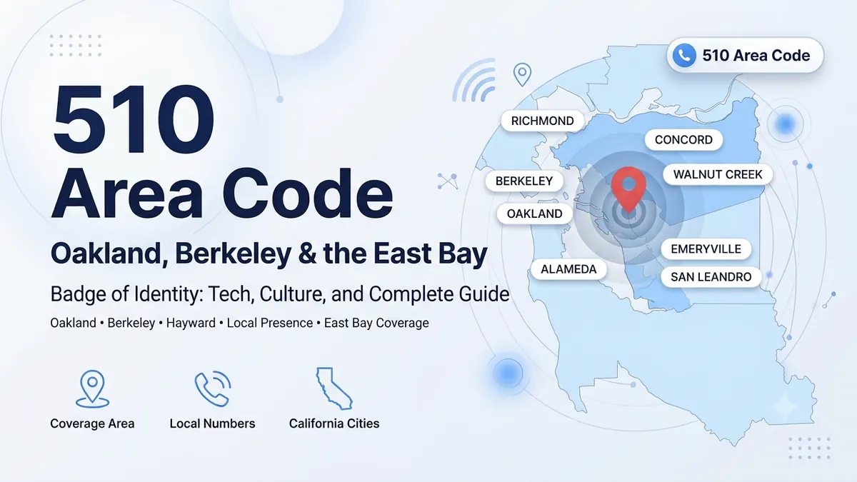 510 area code — Oakland, Berkeley, and East Bay California phone number guide