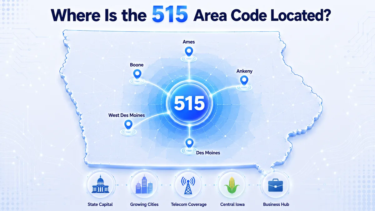 515 area code location map — central Iowa covering Des Moines, Ames, Ankeny, West Des Moines, Urbandale, Johnston, Waukee, Altoona, Norwalk, Boone, Indianola, Newton, Pella, and Perry across Polk, Story, Dallas, Warren, Jasper, and surrounding Iowa counties on Central Time