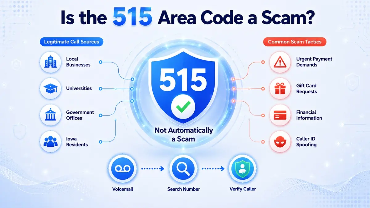 515 area code scam awareness — how to identify spoofed Iowa phone numbers and protect personal information from caller ID fraud targeting Des Moines, Ames, Ankeny, West Des Moines, Waukee, and Urbandale residents
