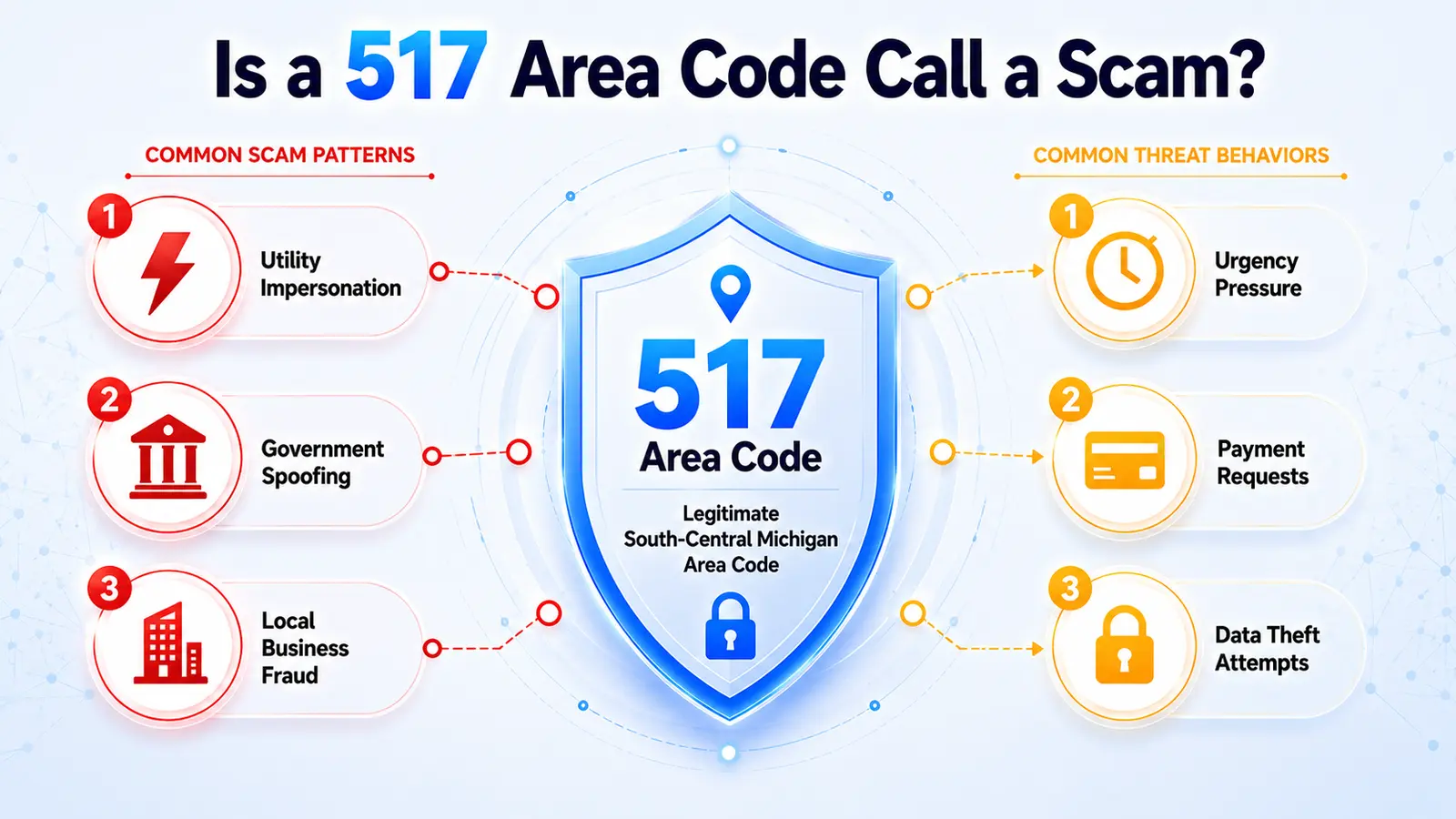 517 area code scam awareness — how to identify spoofed Lansing Michigan phone numbers and protect personal information
