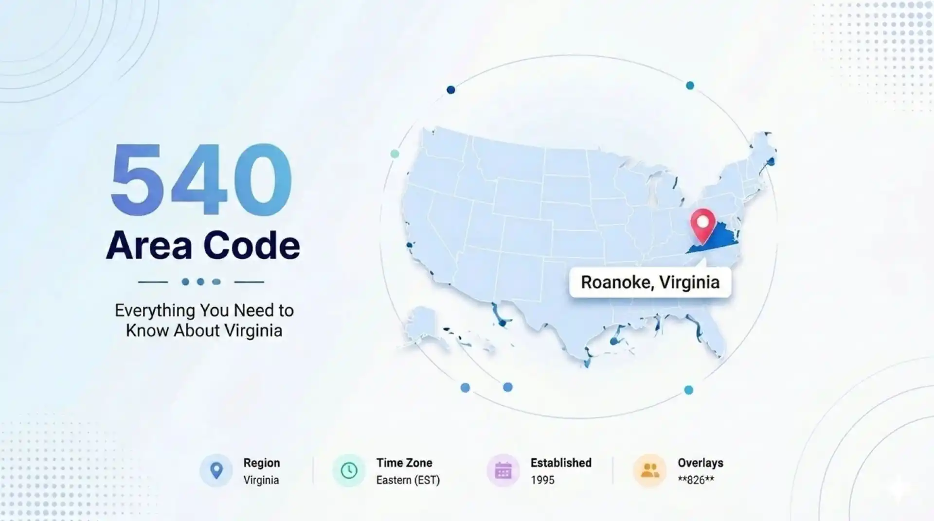 540 Area Code: Everything You Need to Know About Virginia — Eastern Time, covering Roanoke and western & central Virginia