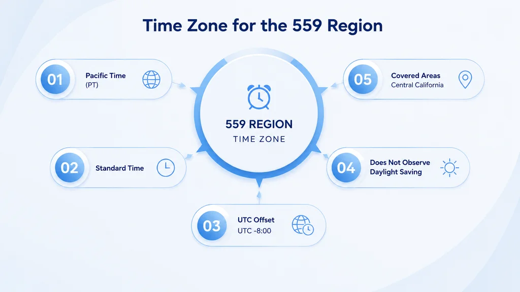 Time Zone for the 559 Region — Pacific Time, Fresno Central California