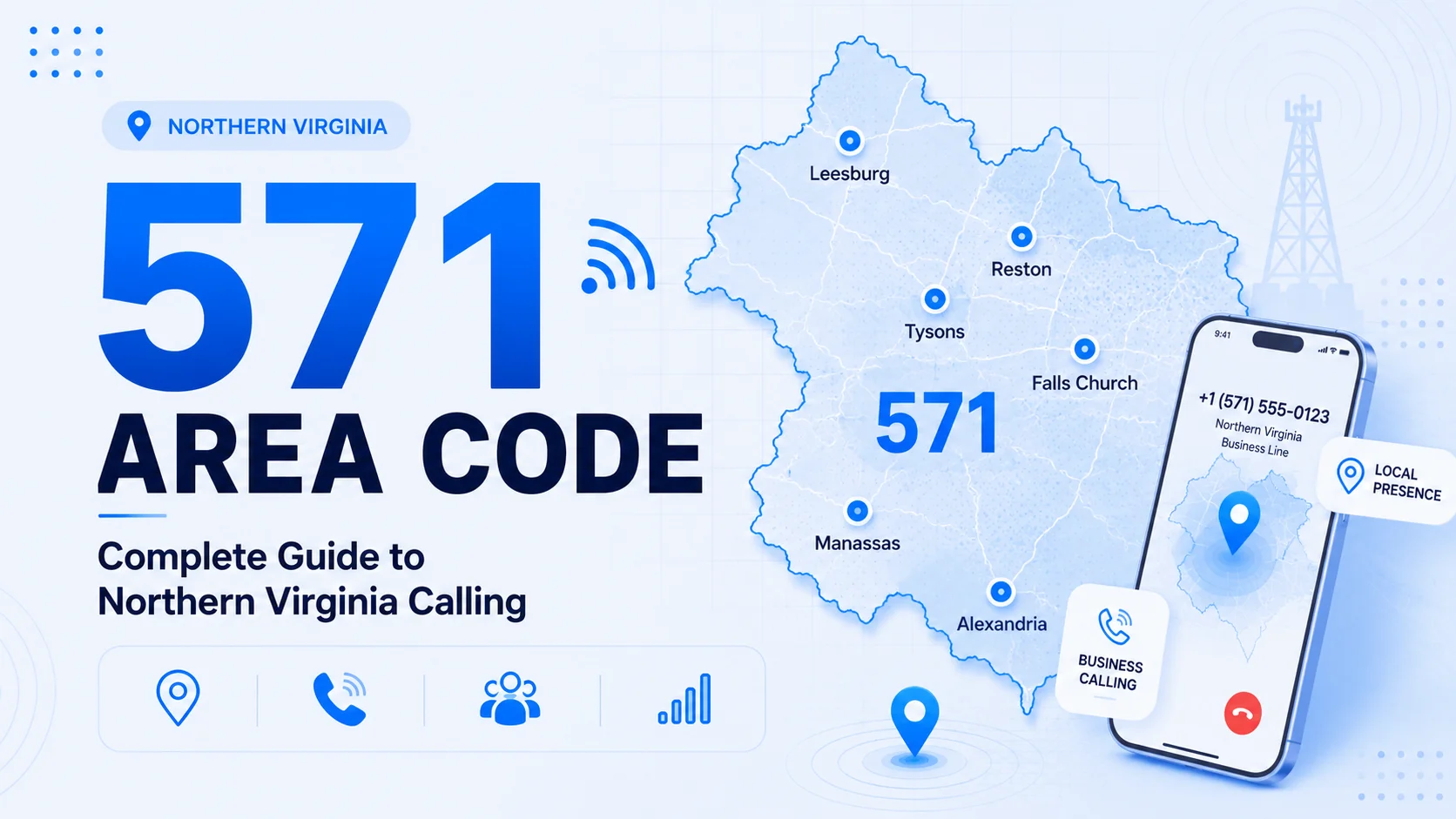 571 area code — location, coverage and cities across northern Virginia