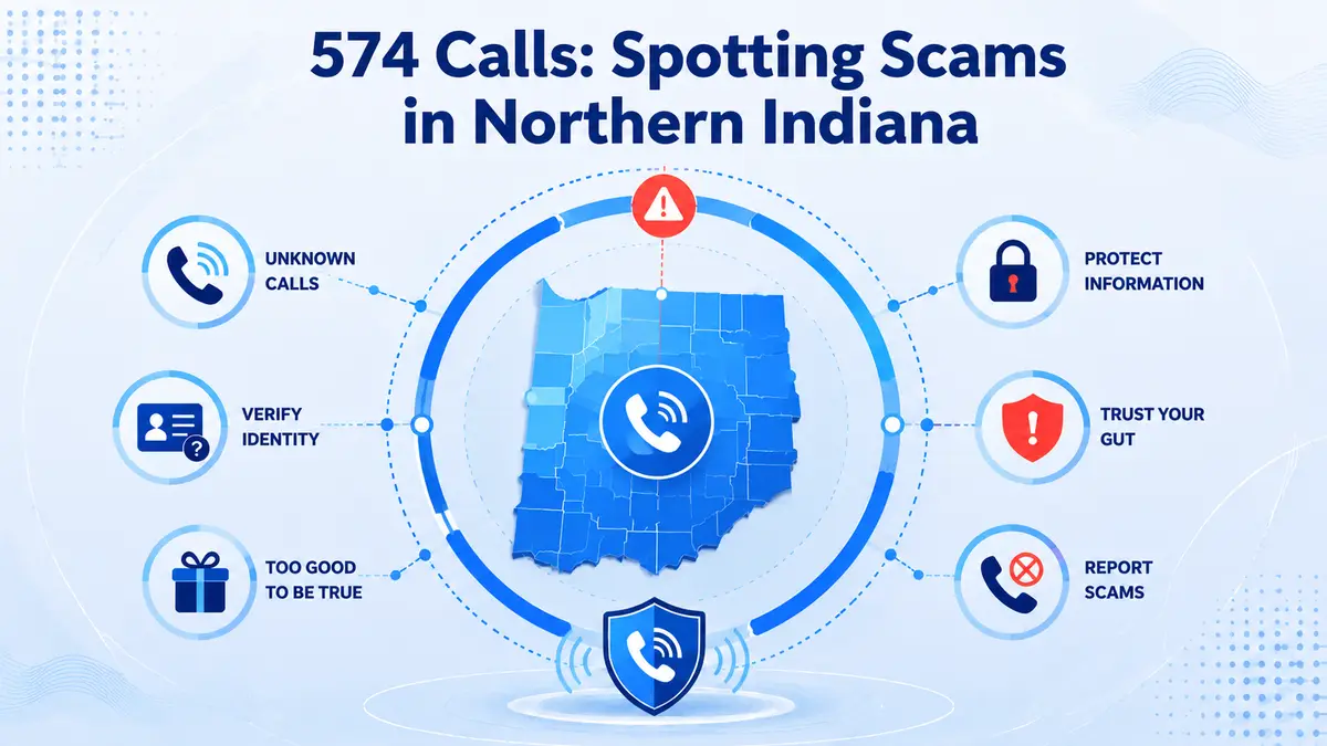 574 area code scam warning — how to identify neighbor spoofing and protect yourself from fake northern Indiana calls