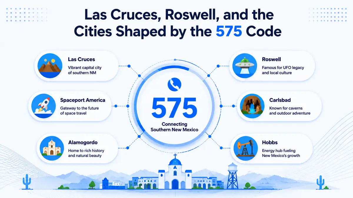 Las Cruces, Roswell, and the cities shaped by the 575 code across southern New Mexico