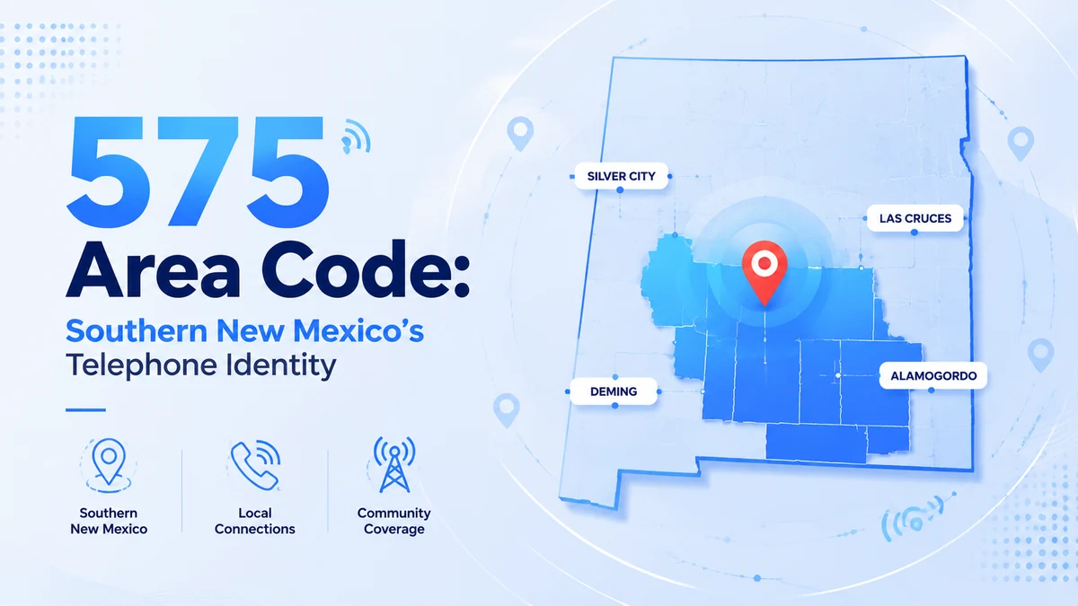 575 area code — southern and eastern New Mexico coverage map including Las Cruces, Roswell, and Carlsbad