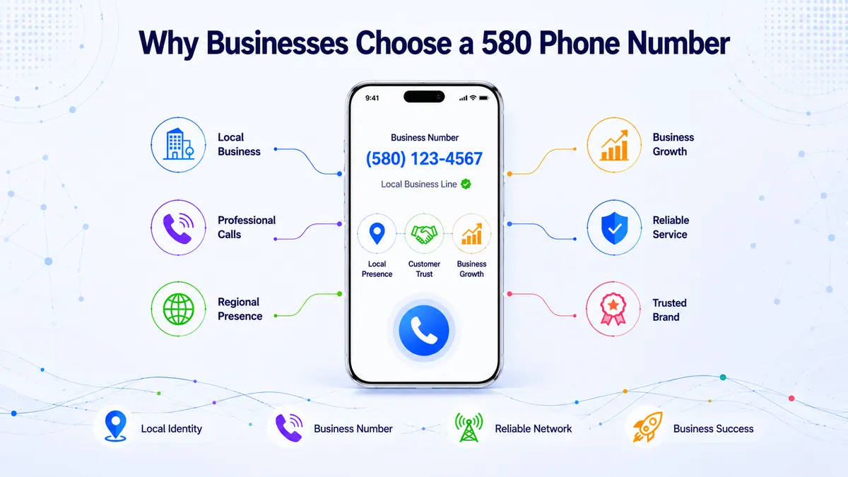 Why businesses choose a 580 phone number — building local credibility in Lawton, Enid, Ardmore, and Durant with a southwest Oklahoma area code