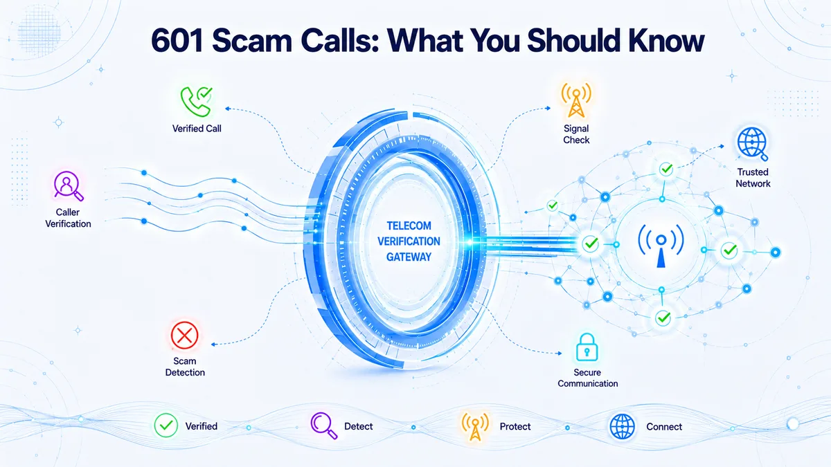 601 area code scam awareness — identifying spoofed Mississippi calls, verifying unknown 601 numbers, and protecting against utility and government impersonation scams