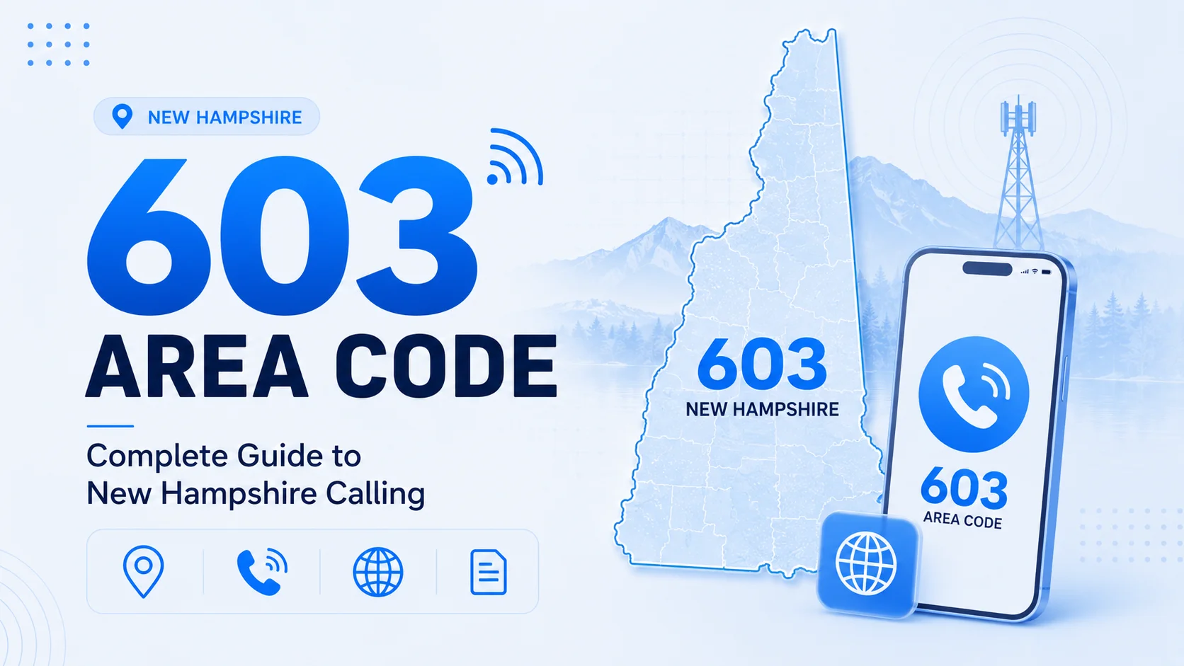603 area code — location, coverage and cities across New Hampshire