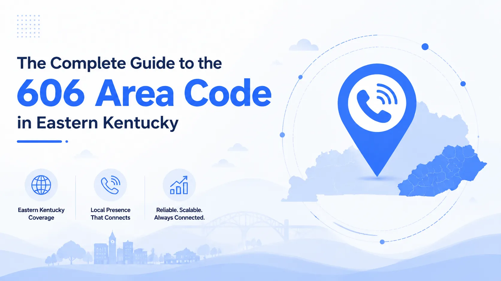 606 area code — covers eastern and southeastern Kentucky including Ashland, Pikeville, Hazard, Somerset, Corbin, Middlesboro and the Appalachian mountain region from the Ohio River to the Cumberland Gap