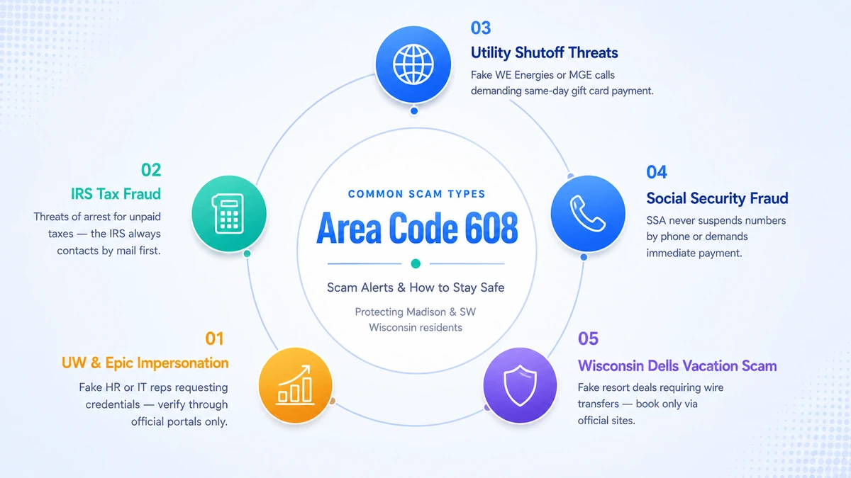 Warning signs of scam calls targeting the 608 area code in Madison and southwest Wisconsin