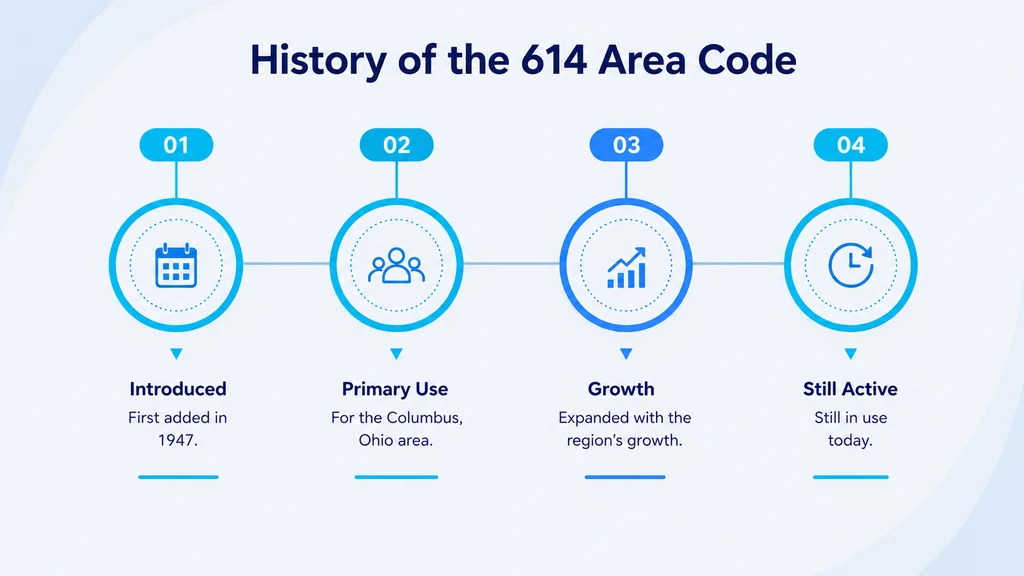 History of the 614 Area Code — Columbus Ohio calling prefix timeline